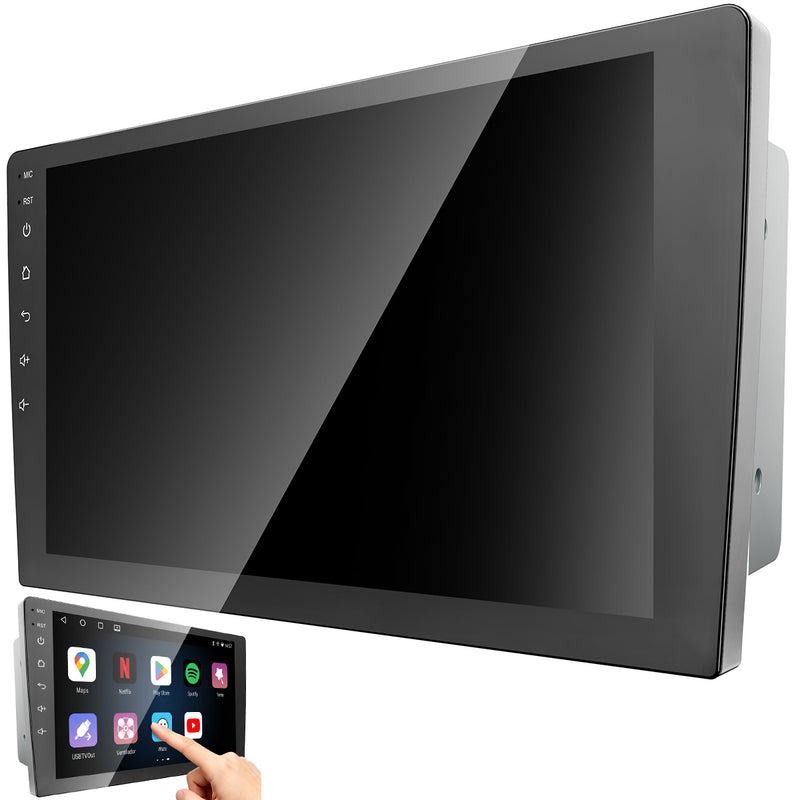 9 英寸 QLED 2.5D 车载多媒体导航一体机 | 4 核 4G+64G，Android 14，无线 CarPlay/Android Auto，GPS 导航，5G WiFi 蓝牙 5.0，DSP 音效，AHD 倒车影像，DVR 行车记录