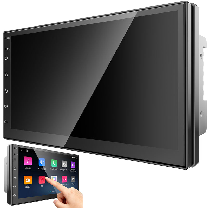 7 英寸 IPS 车载多媒体导航一体机 | 4 核 4G+64G，Android 14，无线 CarPlay/Android Auto，GPS 导航，5G WiFi 蓝牙 5.0，AHD 倒车影像，DVR 行车记录