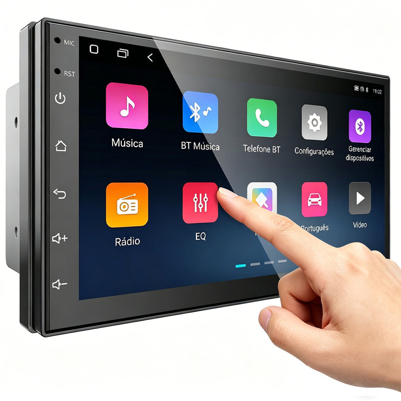 7 英寸 IPS 2.5D 车载多媒体导航一体机 VPL-1107/264 | 4 核 2G+64G，Android 14，无线 CarPlay/Android Auto，GPS 导航，5G WiFi 蓝牙 5.0，DSP 数字音效，ANATEL 认证