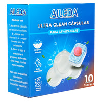 AILEDA 多效合一洗碗机专用洗碗块 三色分层酵素去污亮碟洗碗锭 盒装 10 颗