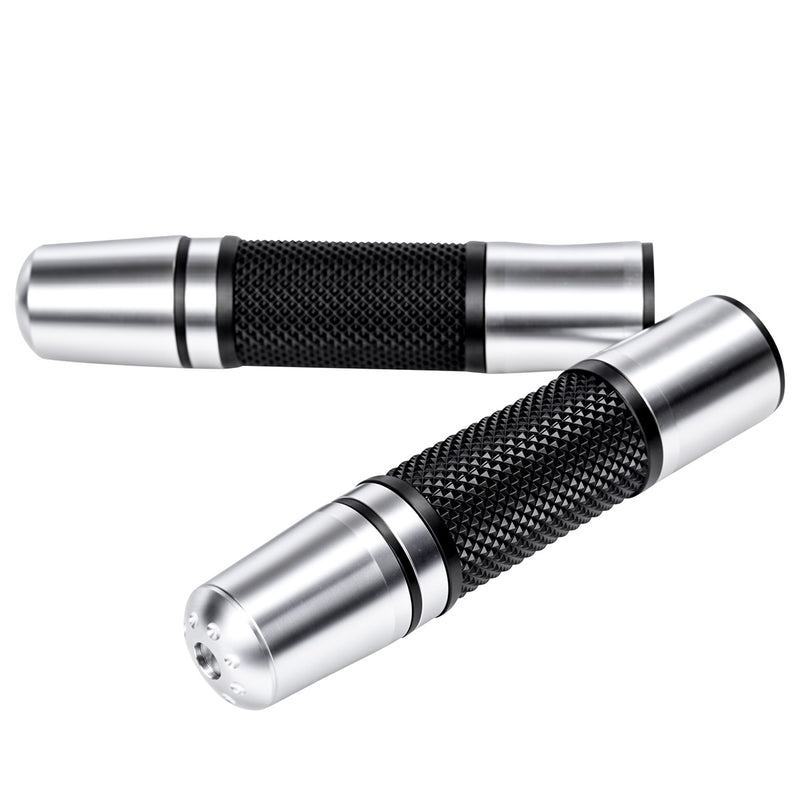 ATEC 摩托车改装 CNC 铝合金手把套 22mm 通用防滑橡胶握把 踏板车跨骑车复古车防滑减震车把胶