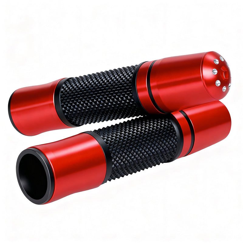 ATEC 摩托车改装 CNC 铝合金手把套 22mm 通用防滑橡胶握把 踏板车跨骑车复古车防滑减震车把胶