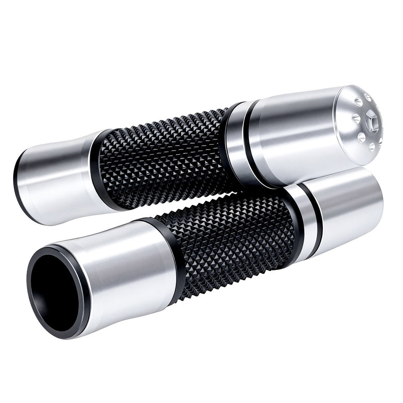 ATEC 摩托车改装 CNC 铝合金手把套 22mm 通用防滑橡胶握把 踏板车跨骑车复古车防滑减震车把胶