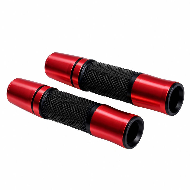 ATEC 摩托车改装 CNC 铝合金手把套 22mm 通用防滑橡胶握把 踏板车跨骑车复古车防滑减震车把胶