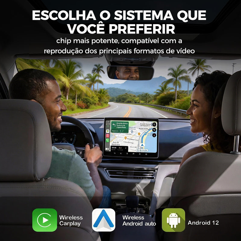 Android AI Box 智能车载盒子 | 八核 8G+128G，无线 CarPlay/Android Auto，Android 12 系统，5G WiFi 蓝牙 5.0，4G 全网通，支持 SIM/TF/HDMI，即插即用