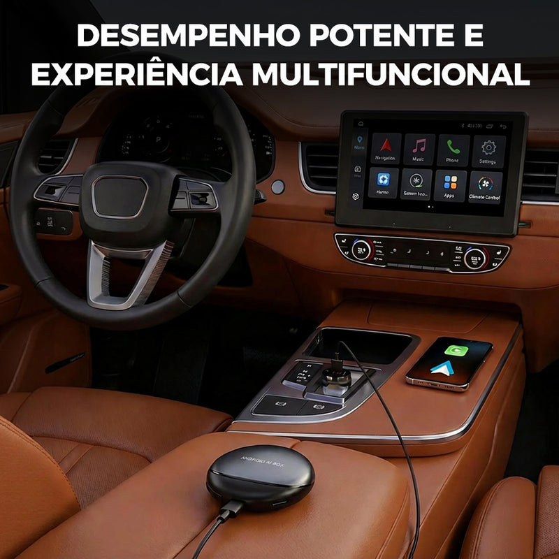 Android AI Box 智能车载盒子 | 八核 4+64G / 8+128G，无线 CarPlay/Android Auto，Android 12 系统，5G WiFi 蓝牙 5.0，4G 全网通，支持 SIM/TF/HDMI，即插即用