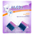 AILEDA 双色薰衣草香洁厕块 马桶水箱蓝泡泡洁厕宝 除垢抑菌留香厕所清洁剂 一卡 2 颗装