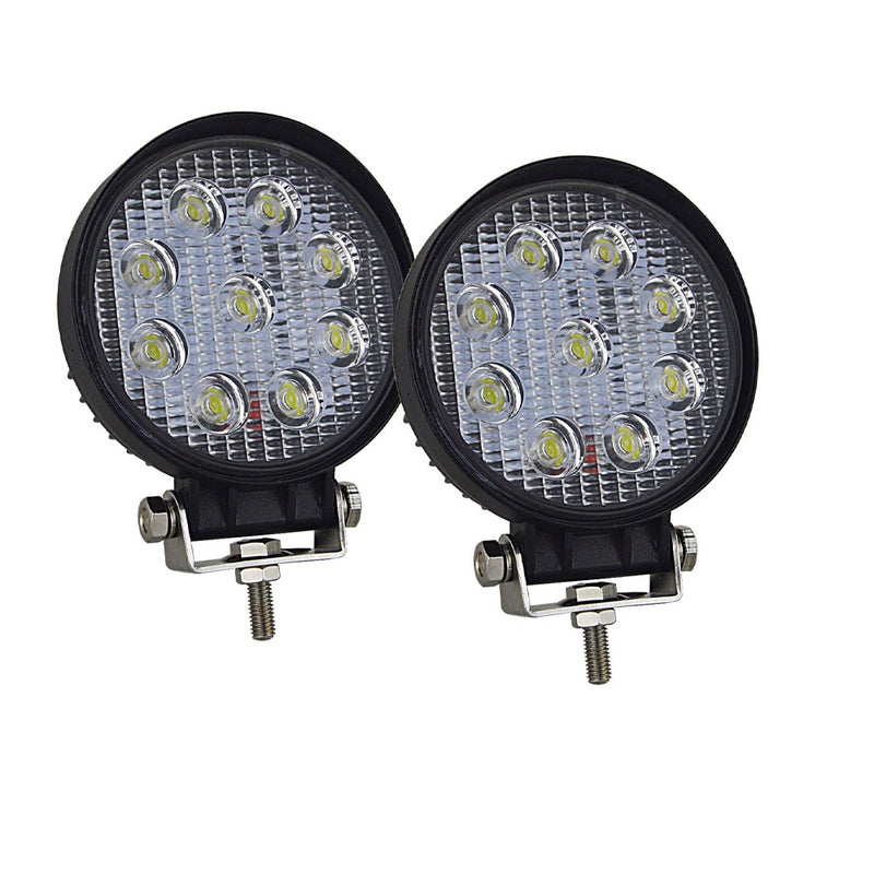TORQUEHAMMER VPL-7312 2 件装 27W LED 辅助灯 3030LM 6000K 白光 IP67 防水防尘 9-50V 宽电压 180° 可调角度 越野/工程/船舶/应急救援/农场作业多场景适用