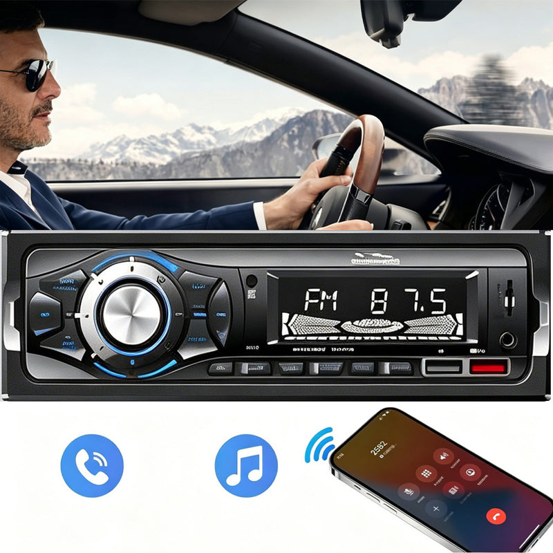 VPL-1511 车载立体声音响播放器 | 65W×4 高功率输出，蓝牙 5.0 免提通话，FM 收音，USB/AUX/TF 多音源输入，LED 显示屏，氛围灯与 APP 遥控功能