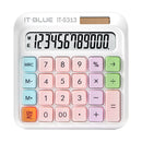 IT-BLUE IT-5313 马卡龙拼色太阳能计算器 12 位大屏办公财务计算器 学生便携双电源计算机