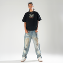 Ink-Splashed Denim Pants