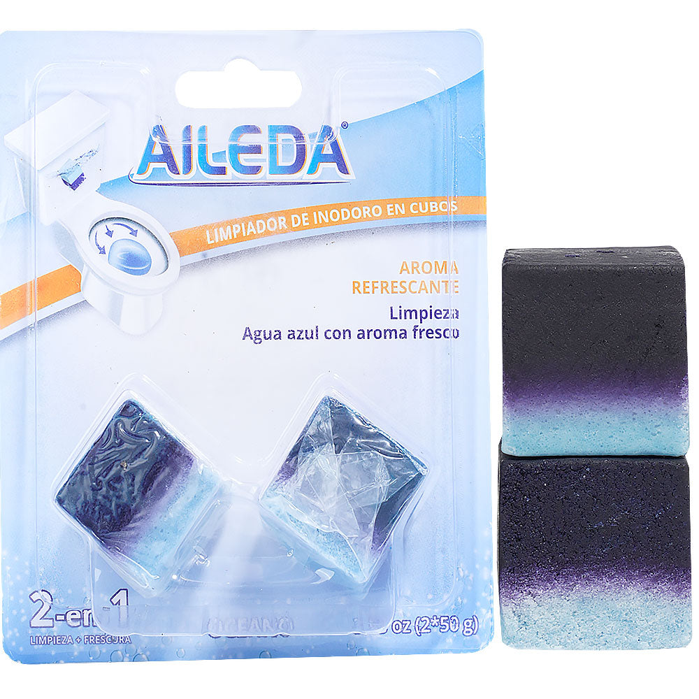 AILEDA 三色渐变马桶洁厕块 清香蓝泡泡洁厕灵 马桶水箱除垢去味抑菌洁厕宝