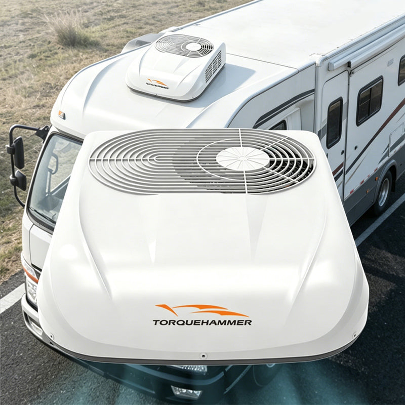 TORQUEHAMMER VPL-3277 12V 车载驻车空调 5500BTU 制冷 变频涡旋压缩机 低矮流线型设计 多重抗震结构 兼容590×320mm/590×340mm开孔 卡车/房车/工程机械/巴士等车型通用 驻车休息省油之选