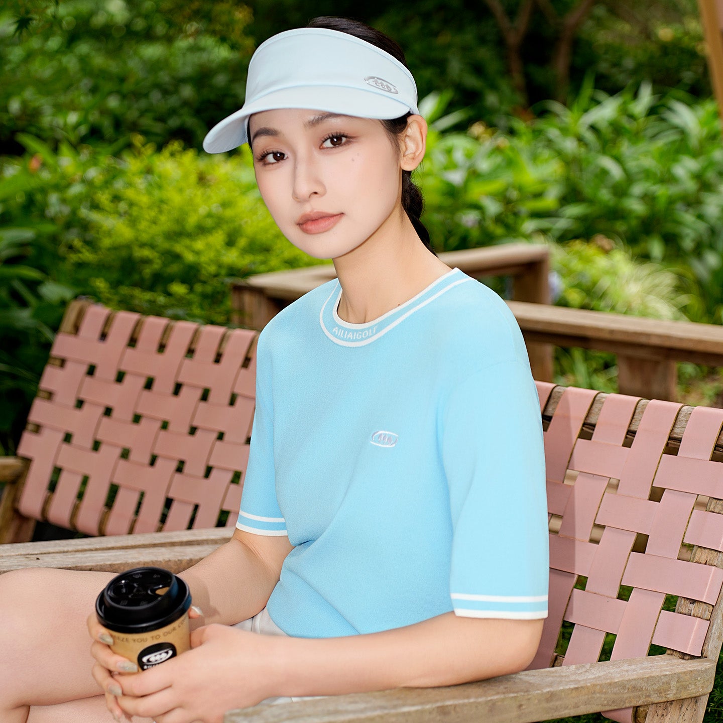 AILIAI GOLF Women's Knitted Short-Sleeve Top