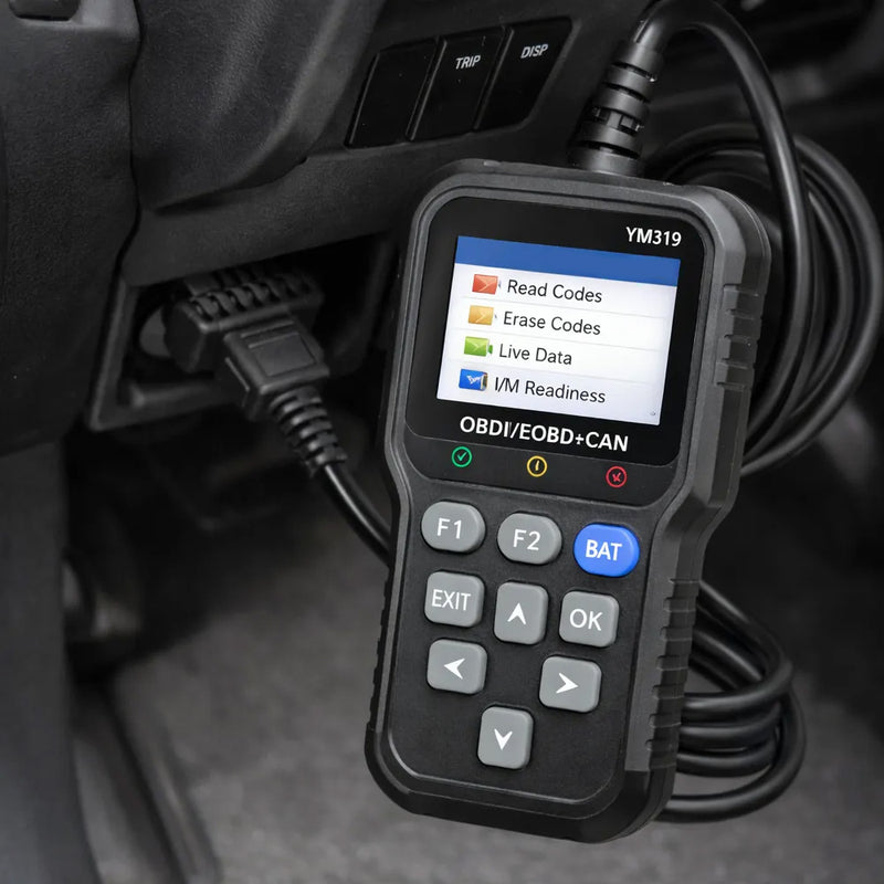 TORQUEHAMMER VPL-8201 OBD2 汽车故障诊断仪 2.4英寸 IPS 彩屏 读码清码 实时数据流 I/M 就绪检测 电池电压检测 支持 OBDII/EOBD/CAN 协议 1996 年后汽油车/柴油车通用 自助修车必备