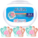 AILEDA 三爱心三色 3 合 1 洗衣凝珠 浪漫樱花香除菌除螨护色留香机洗洗衣珠 盒装 36 颗