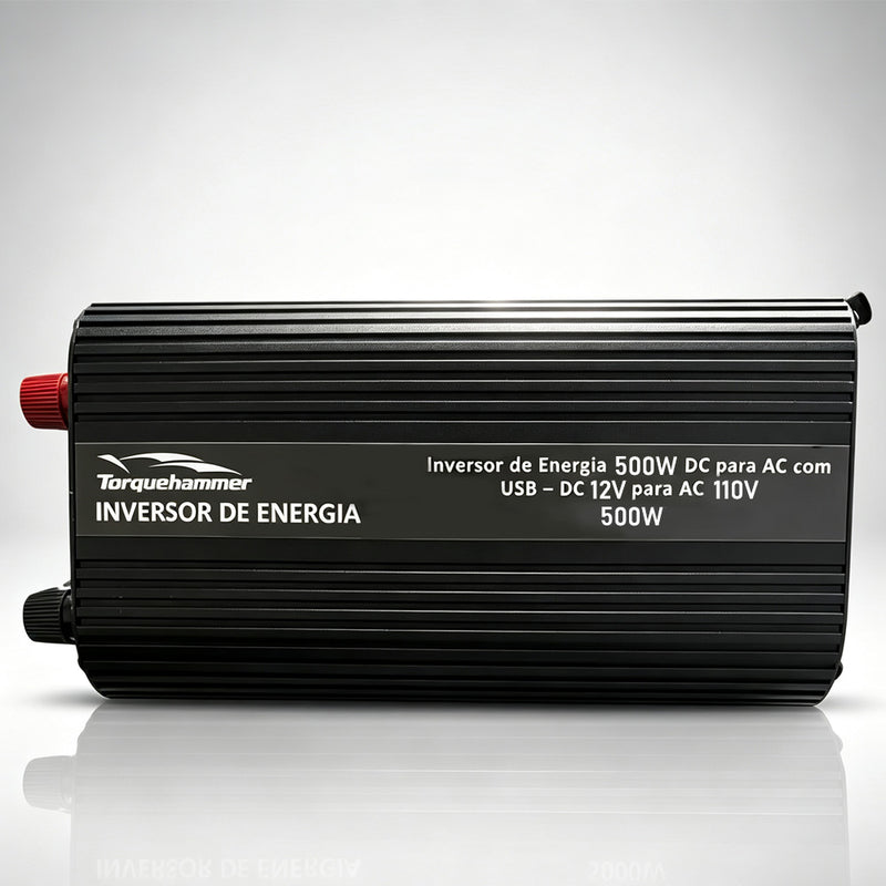 TORQUEHAMMER VPL-3653-1 500W 车载电源逆变器 12V 转 110V 纯正弦波 双 USB 快充 3.4A 大功率输出 兼容笔记本/无人机/投影仪/车载冰箱 自驾露营/移动办公/应急供电全能搭档