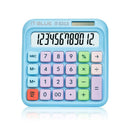 IT-BLUE IT-5313 马卡龙拼色太阳能计算器 12 位大屏办公财务计算器 学生便携双电源计算机