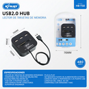 KNUP HB-T58 七合一 USB2.0 拓展 HUB 3 口 USB 分线器 + 四卡槽多功能读卡器一体扩展坞