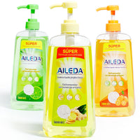 AILEDA 浓缩食品级洗洁精 1L 装 生姜 / 青柠 / 柑橘多香型果蔬餐具清洗剂 可洗碗机用厨房洗涤剂