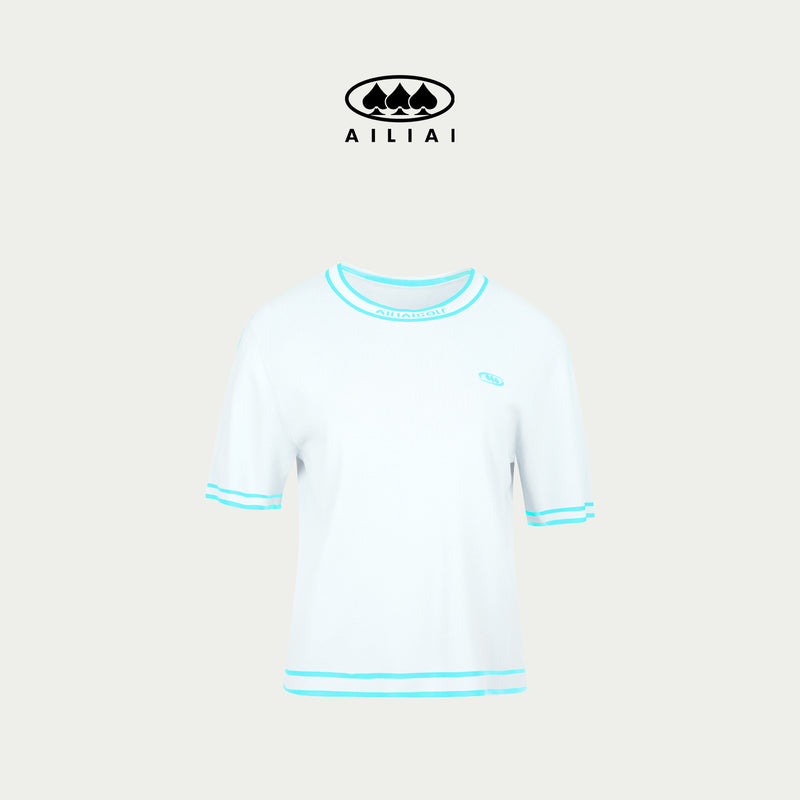 AILIAI GOLF Women's Knitted Short-Sleeve Top
