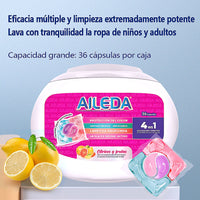 AILEDA 心形三腔洗衣凝珠 3 合 1/4 合 1 多香型浓缩留香洗衣珠 108颗，洗衣凝珠（3款混合）