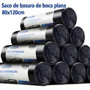 AILEDA 特大号平口加厚黑色垃圾袋 80×120cm 商用物业环卫 100L 大容量 PE 平口袋 单卷 10只