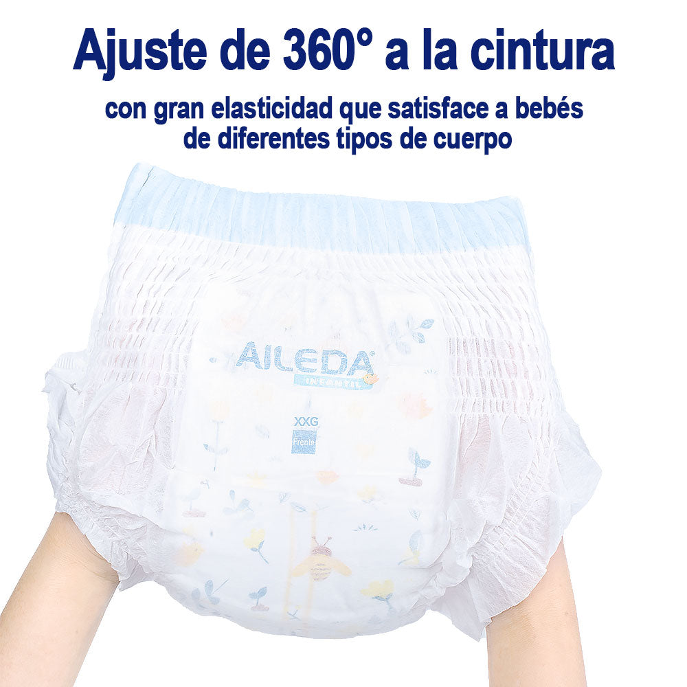 AILEDA 婴幼儿超薄透气拉拉裤 XXG 码 14-17kg 学步宝宝一体式干爽尿不湿 整箱 88 片