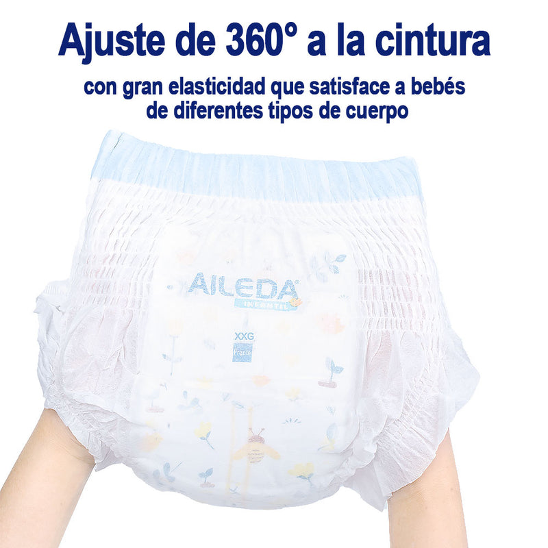 AILEDA 婴幼儿超薄透气拉拉裤 XXG 码 14-17kg 学步宝宝一体式干爽尿不湿 整箱 88 片