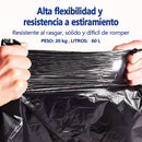 AILEDA 平口大号黑色加厚垃圾袋 70×90cm 商用家用 60L 大容量平底 PE 塑料袋 单卷 10只