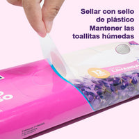 AILEDA 薰衣草香型一次性带孔湿拖布 40×60cm 平板拖把专用除尘拖地湿巾 袋装 12 片