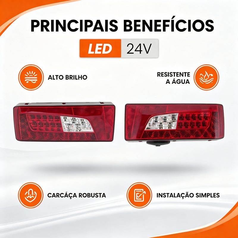 24V LED 斯堪尼亚 SC NTG 卡车后尾灯 三合一防水货车左右尾灯总成 VPL-7512
