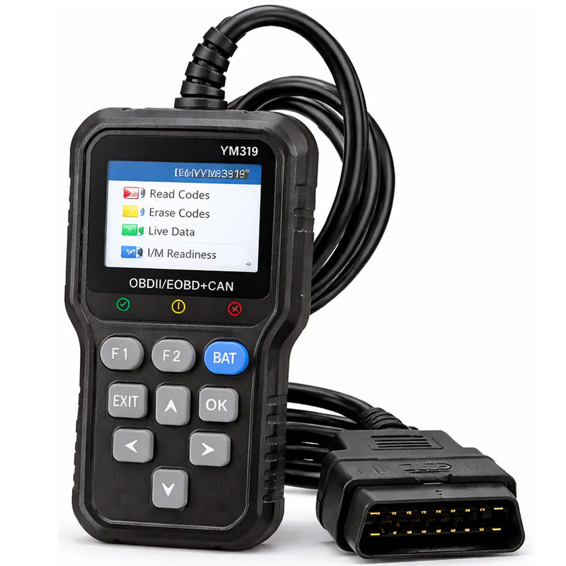 TORQUEHAMMER VPL-8201 OBD2 汽车故障诊断仪 2.4英寸 IPS 彩屏 读码清码 实时数据流 I/M 就绪检测 电池电压检测 支持 OBDII/EOBD/CAN 协议 1996 年后汽油车/柴油车通用 自助修车必备
