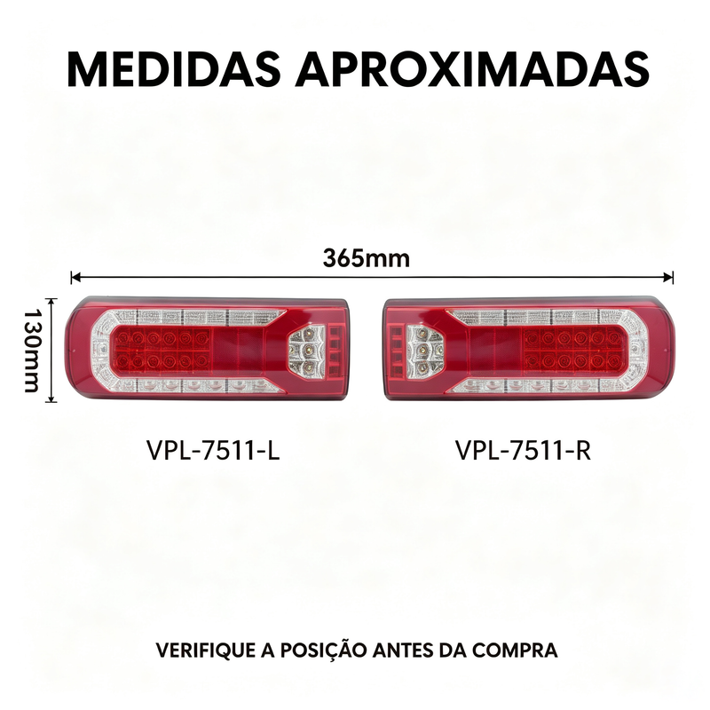 24V LED 奔驰 AXOR/ACTROS 卡车后尾灯 三合一高亮防水货车左右尾灯总成 VPL-7511