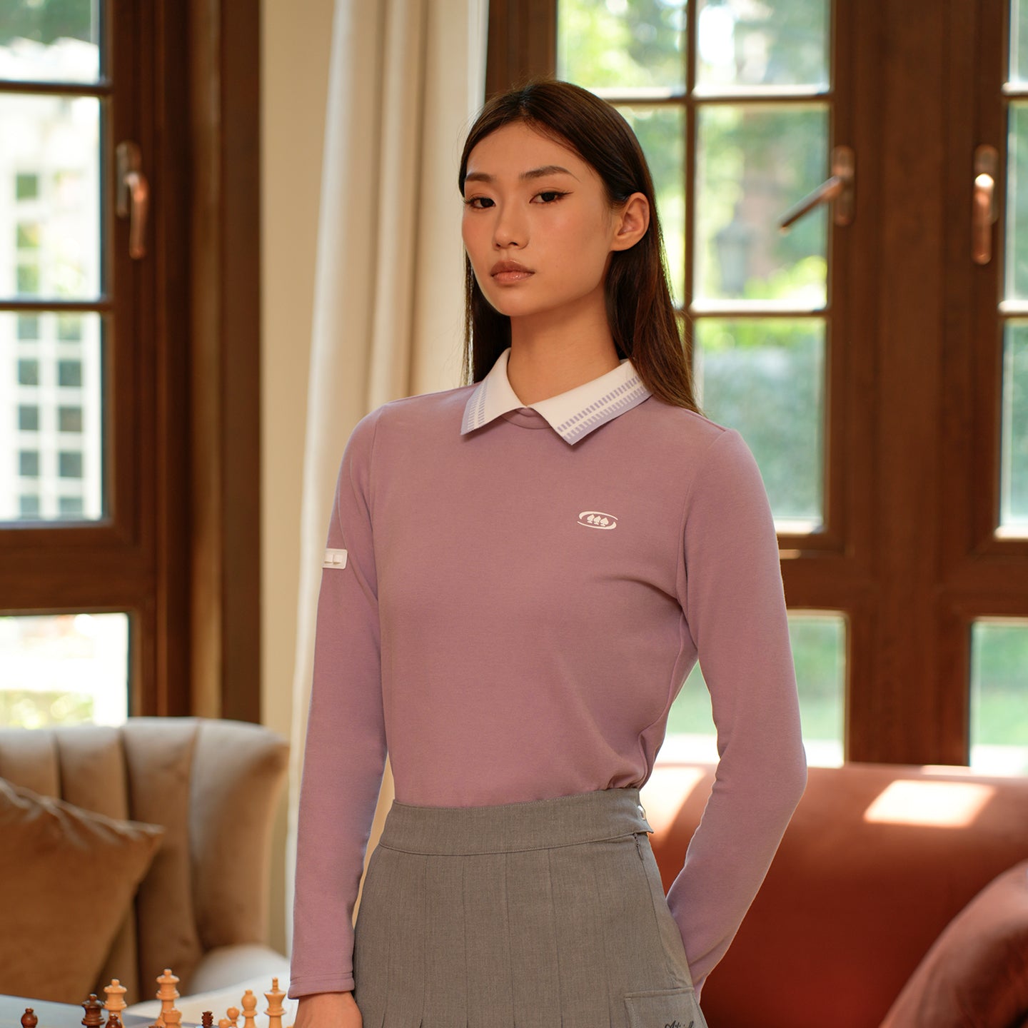 AILIAI GOLFwomen's long-sleeve polo shirt