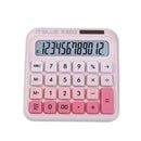 IT-BLUE IT-5313 马卡龙拼色太阳能计算器 12 位大屏办公财务计算器 学生便携双电源计算机