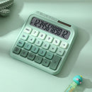 IT-BLUE IT-5313 马卡龙拼色太阳能计算器 12 位大屏办公财务计算器 学生便携双电源计算机