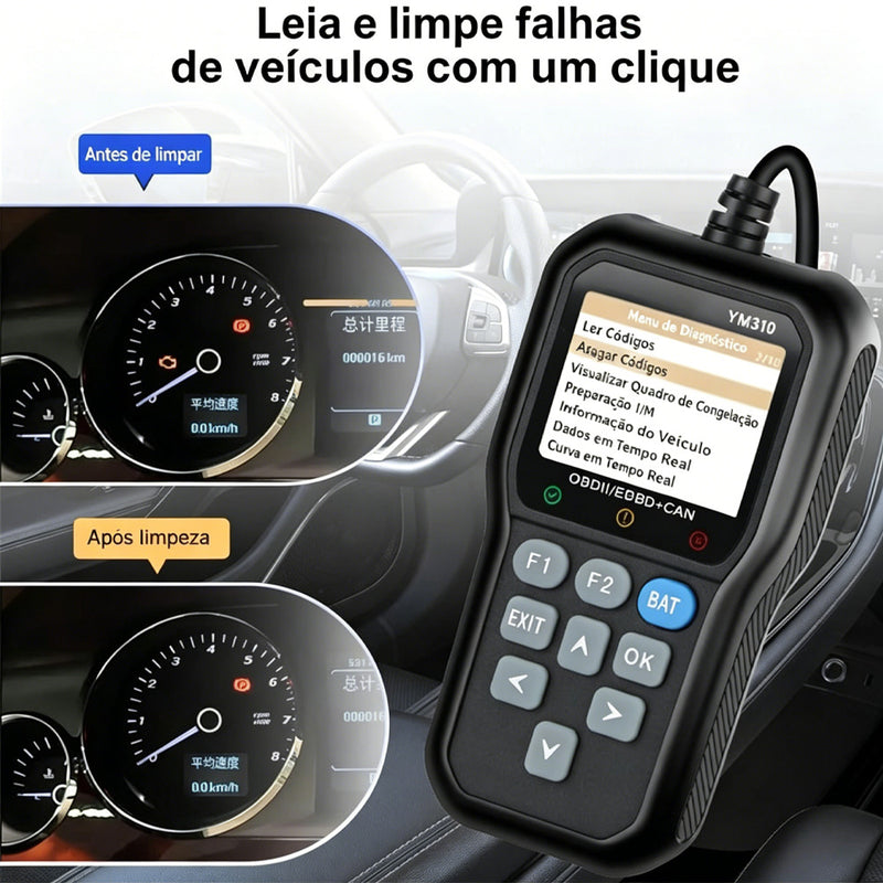 TORQUEHAMMER VPL-8201 OBD2 汽车故障诊断仪 2.4英寸 IPS 彩屏 读码清码 实时数据流 I/M 就绪检测 电池电压检测 支持 OBDII/EOBD/CAN 协议 1996 年后汽油车/柴油车通用 自助修车必备