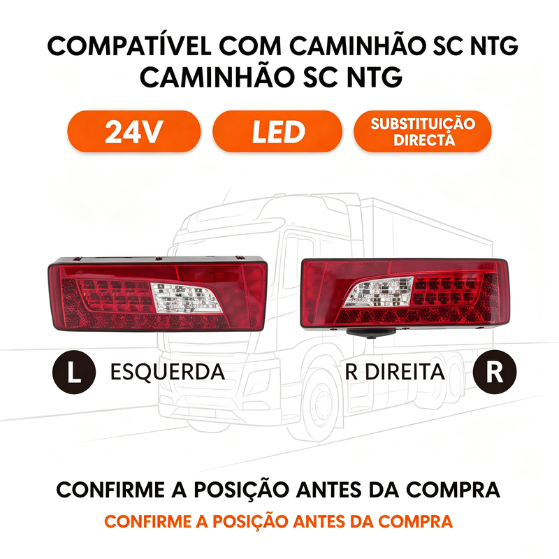 24V LED 斯堪尼亚 SC NTG 卡车后尾灯 三合一防水货车左右尾灯总成 VPL-7512