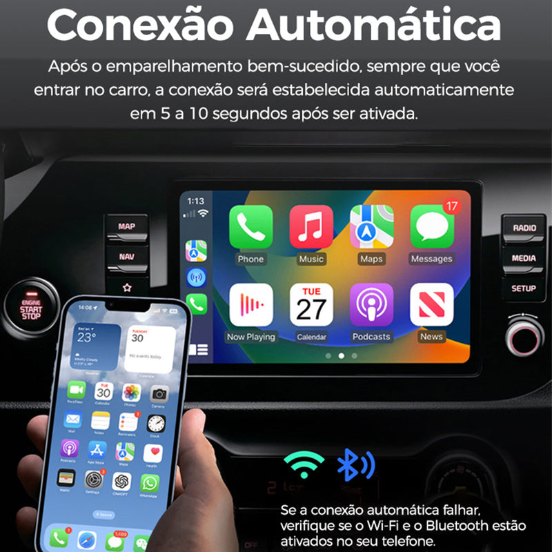 Android AI Box 智能车载盒子 | 八核 8G+128G，无线 CarPlay/Android Auto，Android 12 系统，5G WiFi 蓝牙 5.0，4G 全网通，支持 SIM/TF/HDMI，即插即用