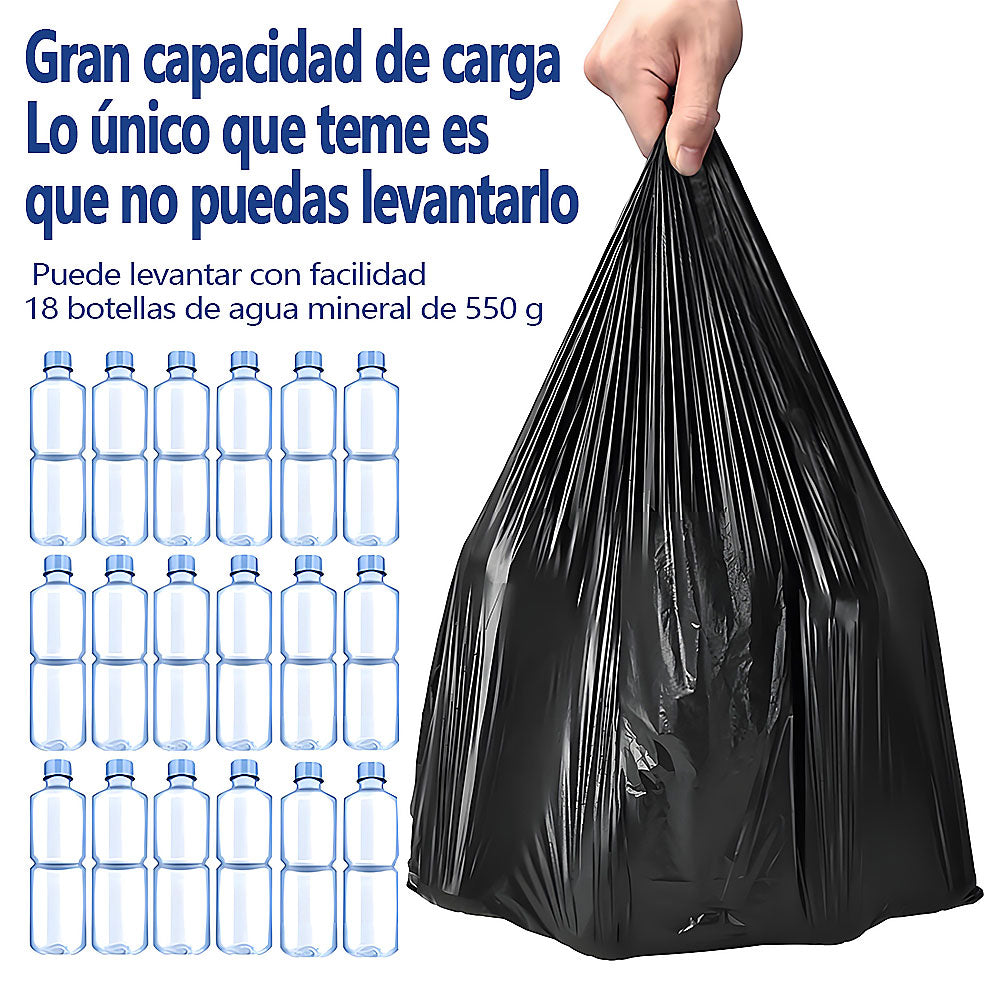 AILEDA 平口大号黑色加厚垃圾袋 70×90cm 商用家用 60L 大容量平底 PE 塑料袋 单卷 10只
