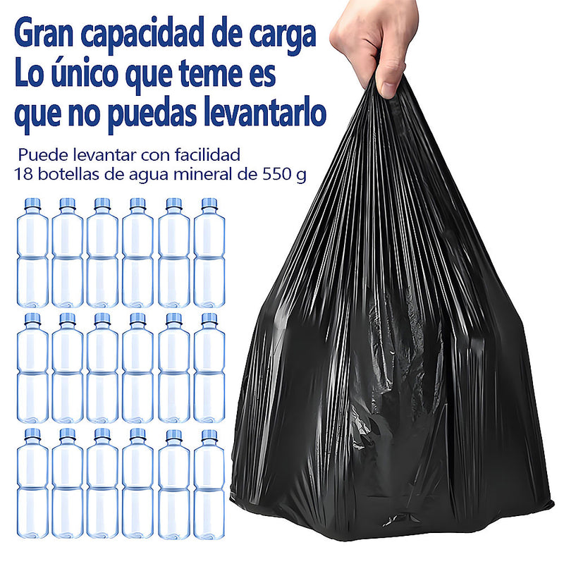 AILEDA 平口大号黑色加厚垃圾袋 70×90cm 商用家用 60L 大容量平底 PE 塑料袋 单卷 10只