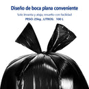 AILEDA 特大号平口加厚黑色垃圾袋 80×120cm 商用物业环卫 100L 大容量 PE 平口袋 单卷 10只