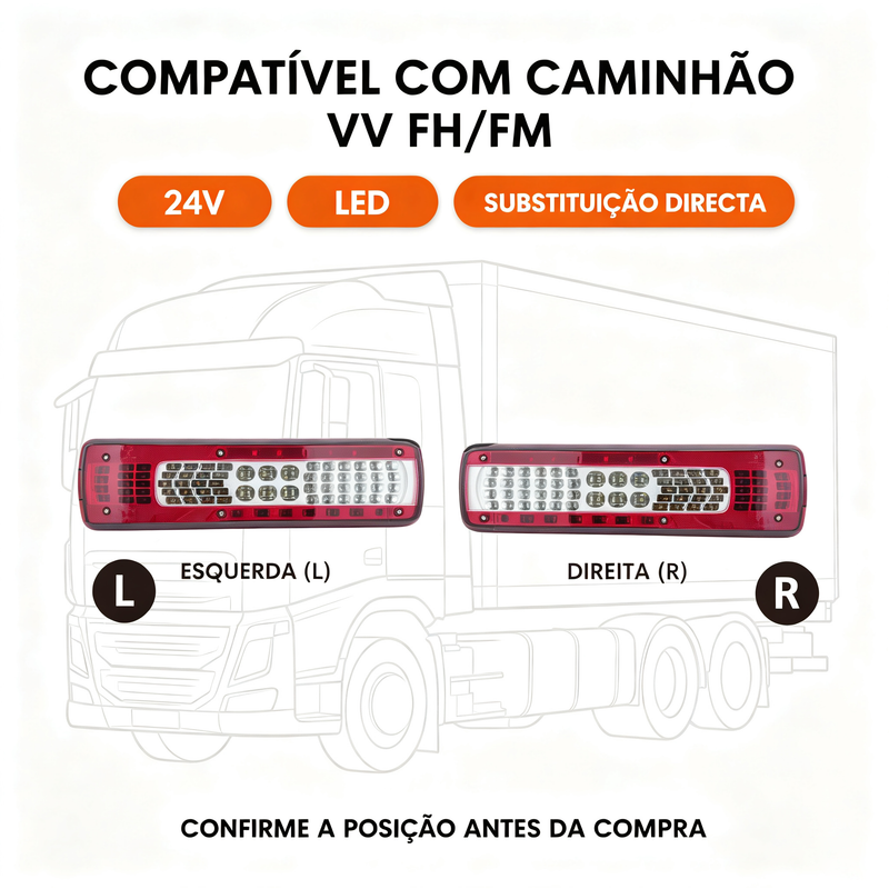 沃尔沃 FH/FM 卡车 LED 后尾灯 24V 原车无损替换 刹车示宽倒车三合一重卡尾灯