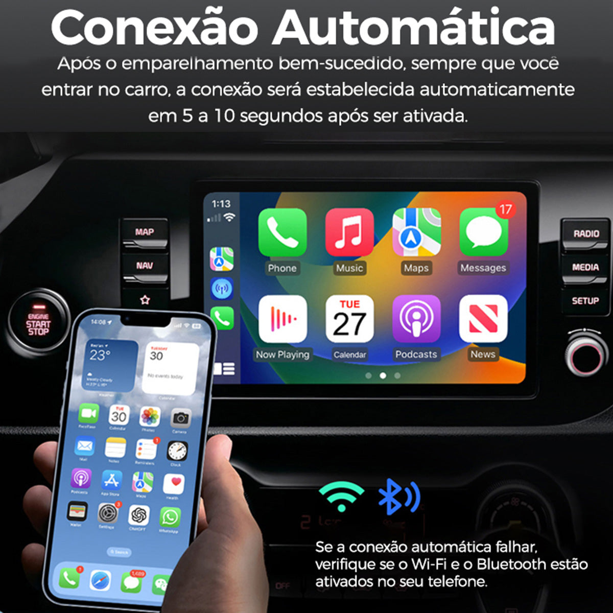 TORQUEHAMMER VPL-1465 车载无线 CarPlay AI 智能盒子