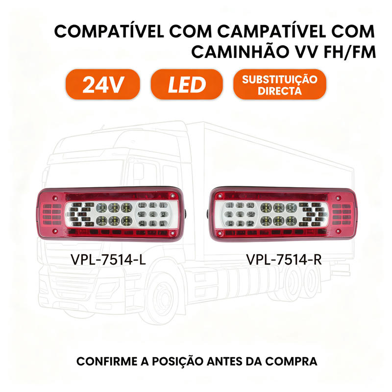 Torquehammer VPL-7514 24V LED 卡车侧组合灯（左/右）- 适配沃尔沃 FH/FM