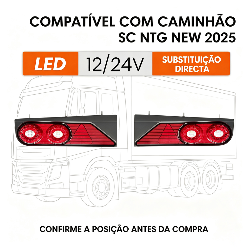 Torquehammer VPL-7519 12/24V LED 卡车侧组合灯（左/右）- 适配 SC NTG New 2025 车型