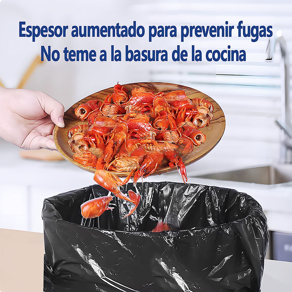 AILEDA 平口大号黑色加厚垃圾袋 70×90cm 商用家用 60L 大容量平底 PE 塑料袋 单卷 10只