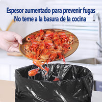 AILEDA 平口大号黑色加厚垃圾袋 70×90cm 商用家用 60L 大容量平底 PE 塑料袋 单卷 10只