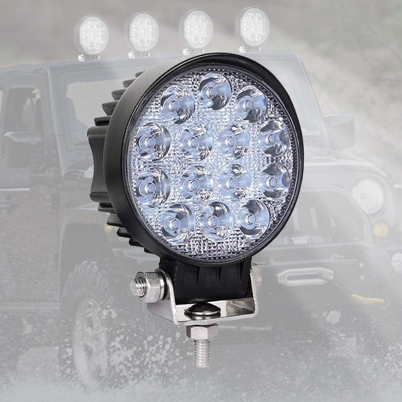 TORQUEHAMMER VPL-7318 2 件装 42W LED 辅助灯 5760LM 6000K 白光 IP67 防水防尘 10-60V 超宽电压 180° 可调角度 -40~+120℃ 极端耐温 越野/工程/船舶/应急救援/农场作业全能照明